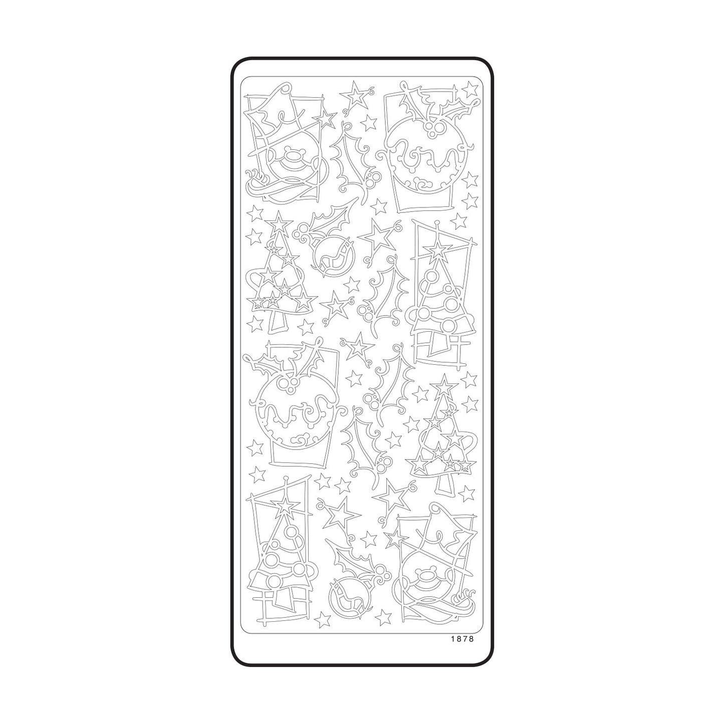 Vaessen creative • adesivo 10x23 cm 10 pezzi oro Natale vari