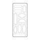 Vaessen creative • sticker 10x23cm 10pcs zilver labels