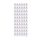 Vaessen creative • sticker 10x23cm 10pcs zilver dubbele hartjes