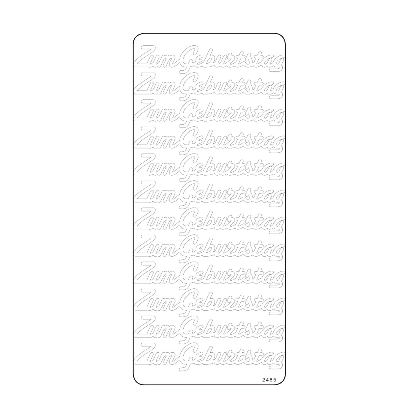 Vaessen creative • adesivo 10x23 cm 10 pezzi oro fino a usura