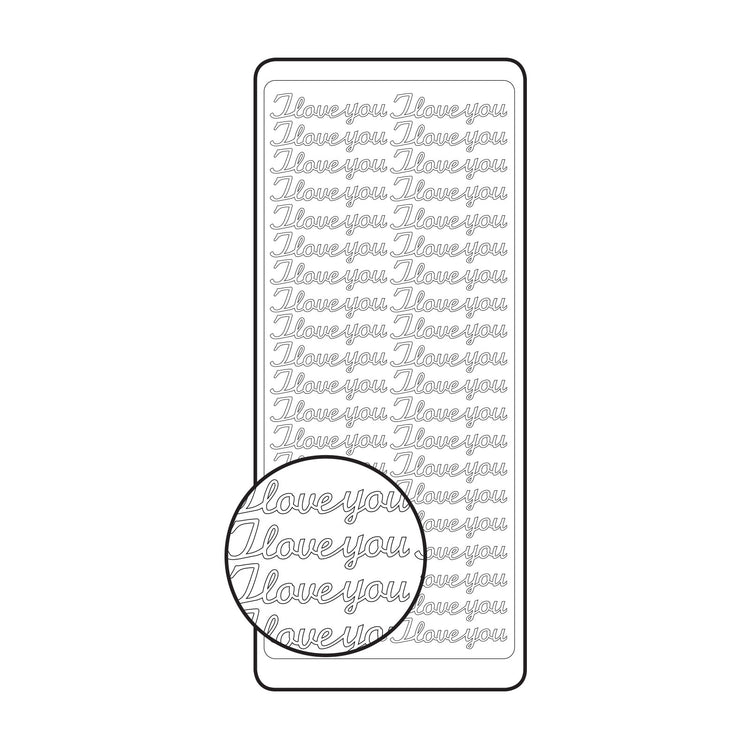 Vaessen creative • sticker 10x23cm 10pcs goud i love you