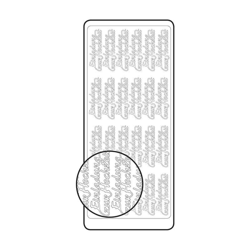Vaessen creative • sticker 10x23cm 10pcs goud einladung zur hochzeit