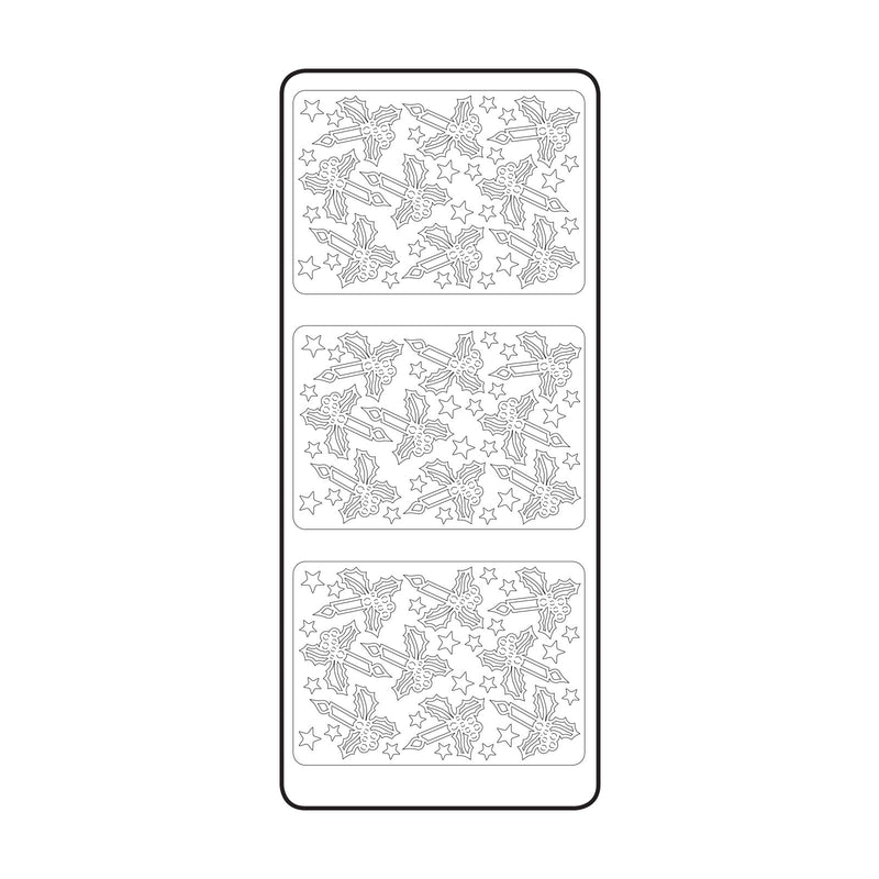 Vaessen creative • sticker 10x23cm 10pcs goud kaarsen