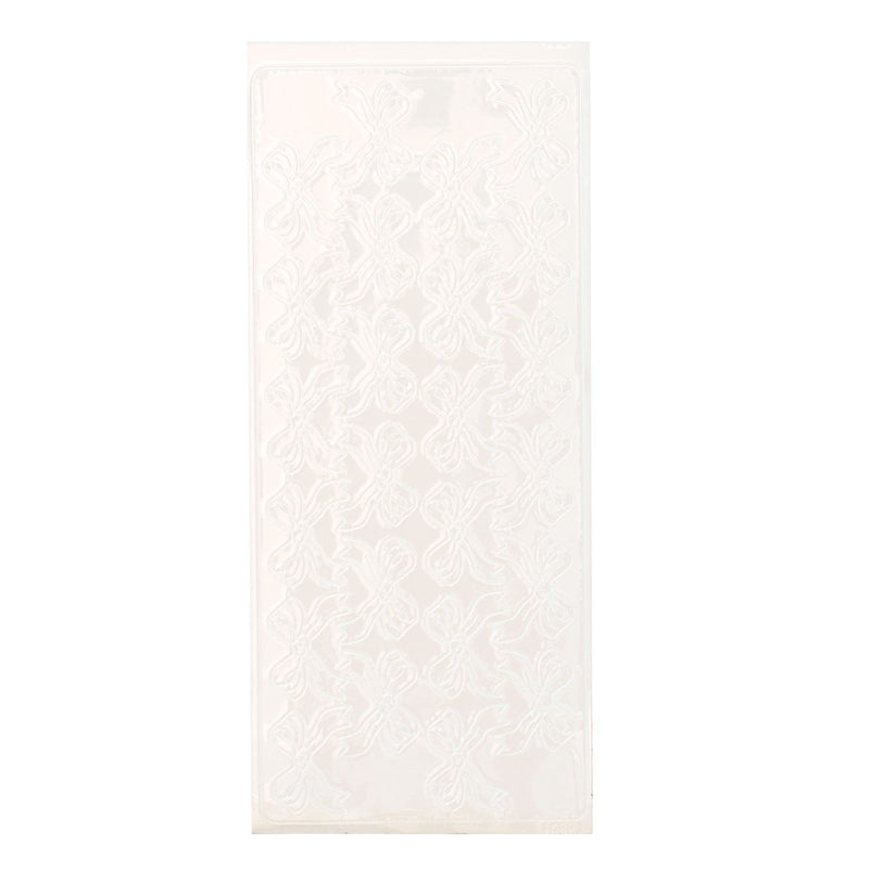 Vaessen creative • adesivo 10x23 cm 10 pezzi fiocchi bianchi