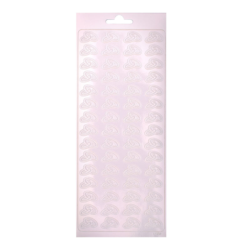 Vaessen creative • adesivo 10x23 cm 10 anelli bianchi
