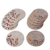 Boltze home juego de posavasos de fieltro con flores 6 piezas