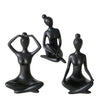 Boltze home statua yoga donna ceramica nera h10cm