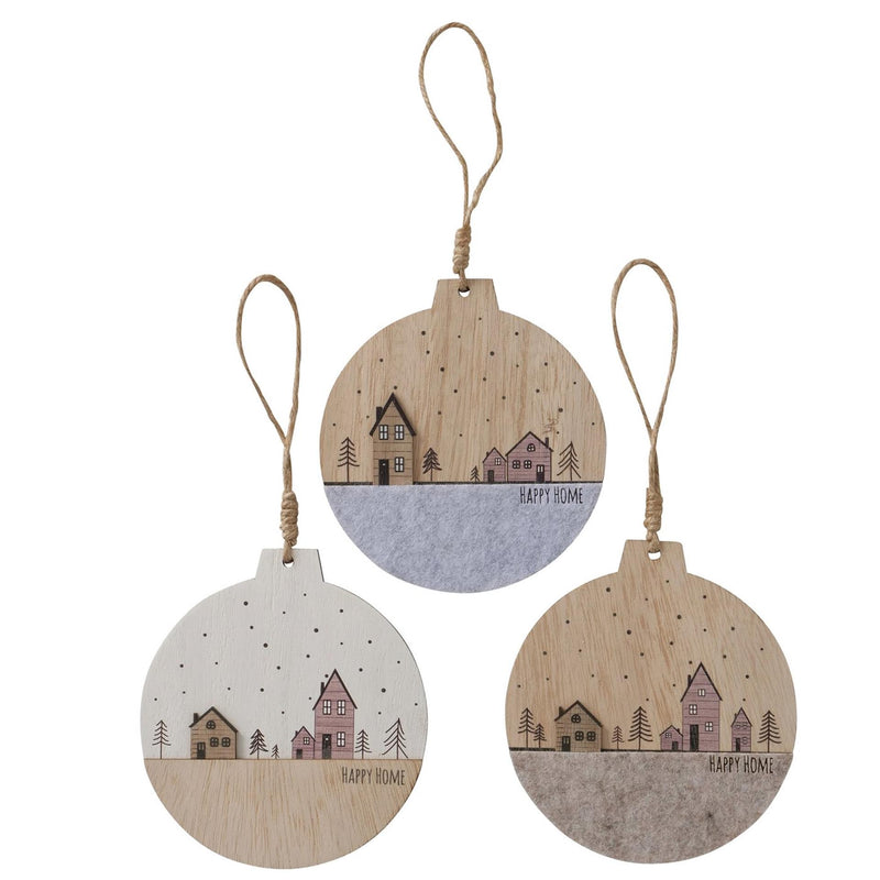Boltze home case decorative in legno da appendere 13 cm