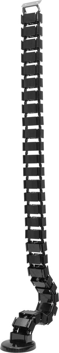 Colonna portacavi Deltaco delo-0203 - 4 canali - piastra di base rinforzata - 1,3 metri - nera