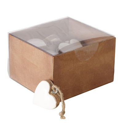 Boltze ciondolo casa cuore inami legno 5x5cm 16 pezzi