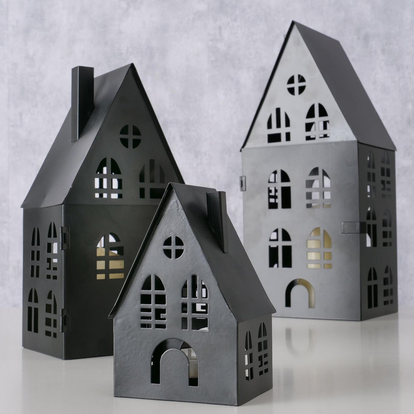 Juego de farolillos para el hogar Boltze, casa de 3 piezas.