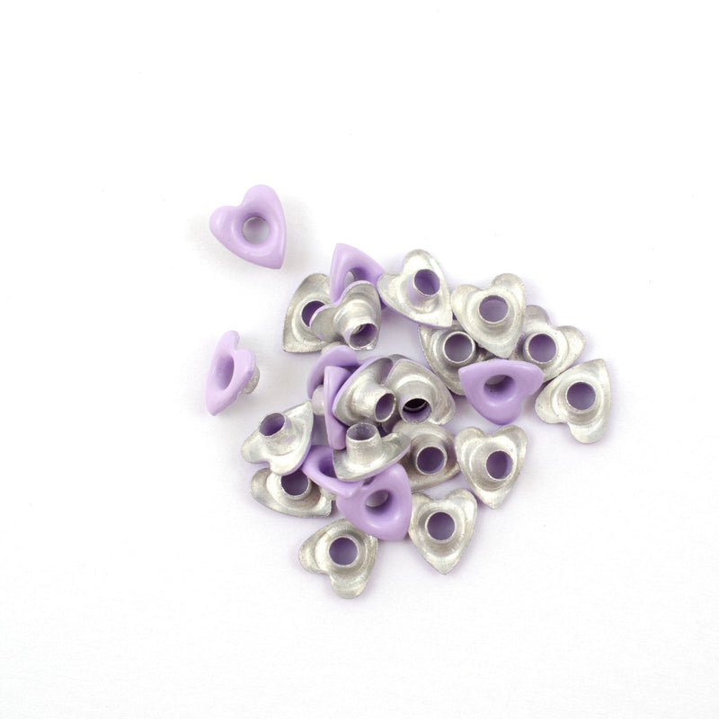 Vaessen creative • occhielli cuore 3,2 mm 5 lilla