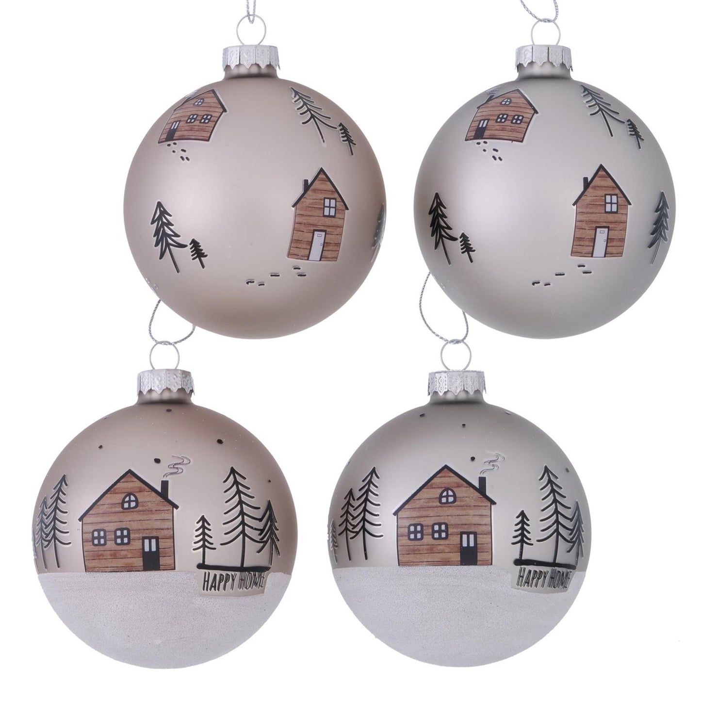 Boltze home Bola de Navidad casas de cristal de madera de hogar diámetro 8 cm