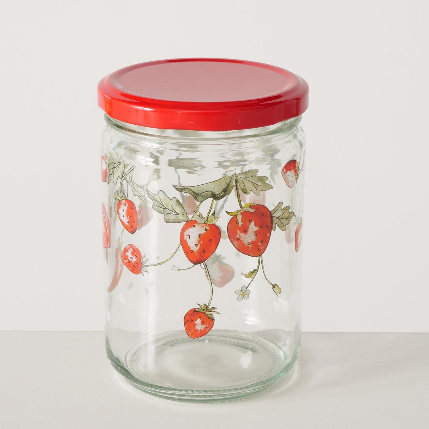 Boltze home voorraadpot aardbei 500ml glas