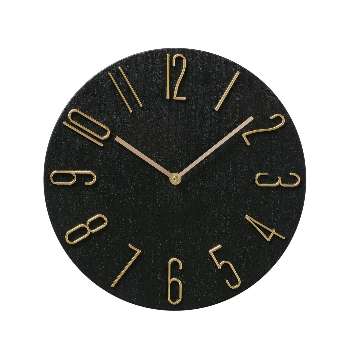 Boltze home wandklok analoog ø30cm kunststof zwart