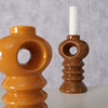 Boltze candeliere domestico in terracotta h14cm arancione marrone