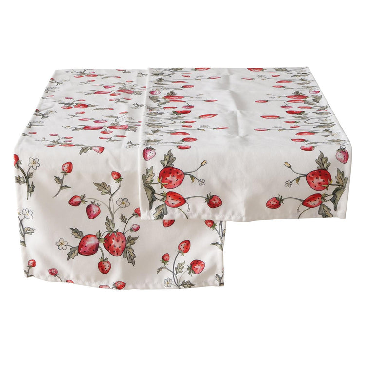 Boltze home table runner strawberry polyester 40x142cm
