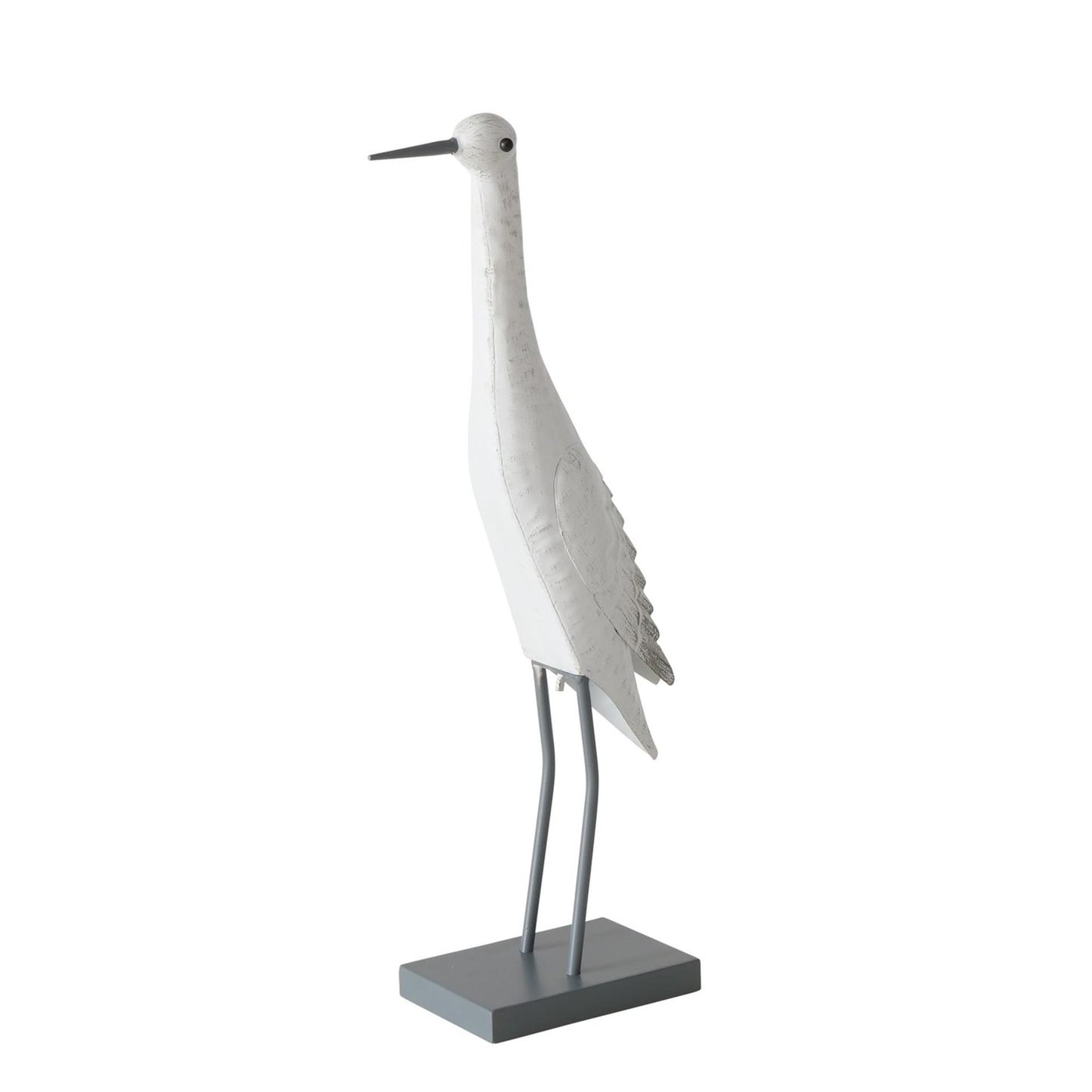 Boltze home estatua pájaro metal blanco h55 cm