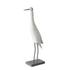 Boltze home beeld metalen vogel 'jaron' wit l22xb11xh55cm voor binnen