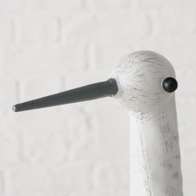 Boltze home estatua pájaro metal blanco h55 cm