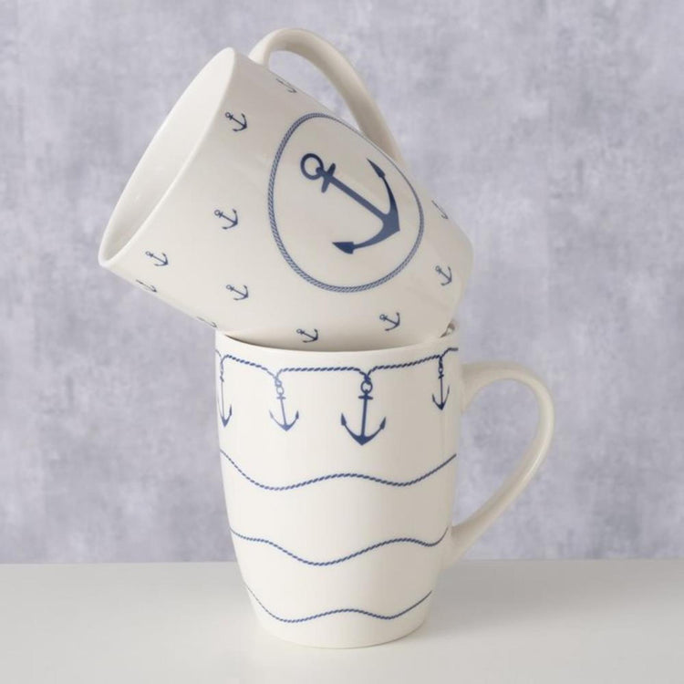 Boltze taza hogar ancla 350ml porcelana
