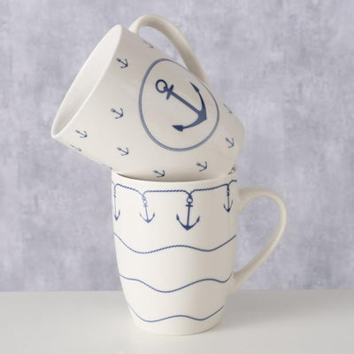 Boltze taza hogar ancla 350ml porcelana