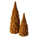 Boltze home image Albero di Natale in velluto marrone in 2 pezzi