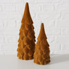 Boltze home image Albero di Natale in velluto marrone in 2 pezzi