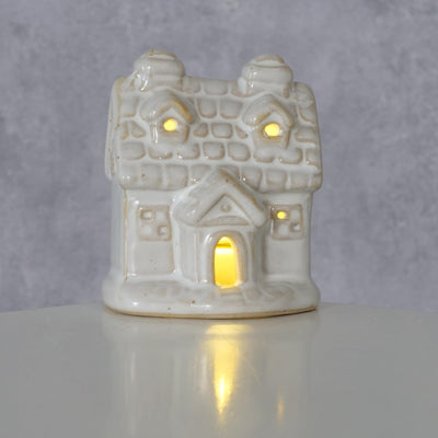 Boltze home deco casa cristo piedra con LED h7cm blanco