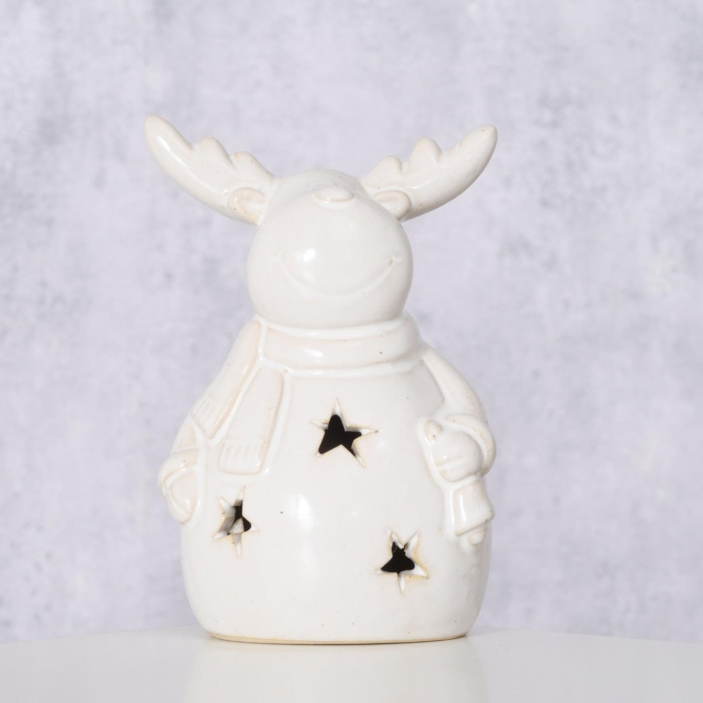 Boltze home cervo figura cristo pietra con LED h13cm