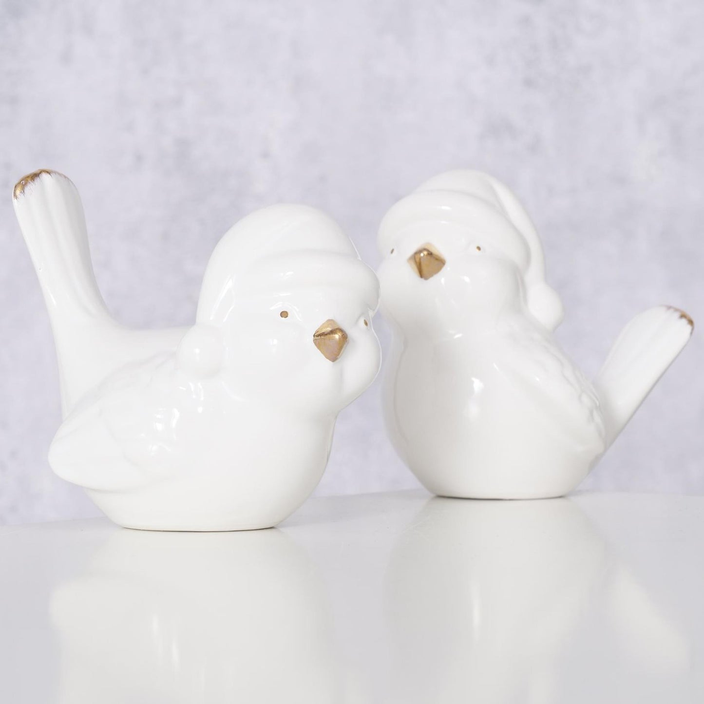 Boltze home bird ville dolomite h9cm bianco