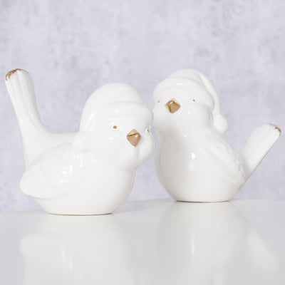 Boltze home bird ville dolomita h9cm blanco