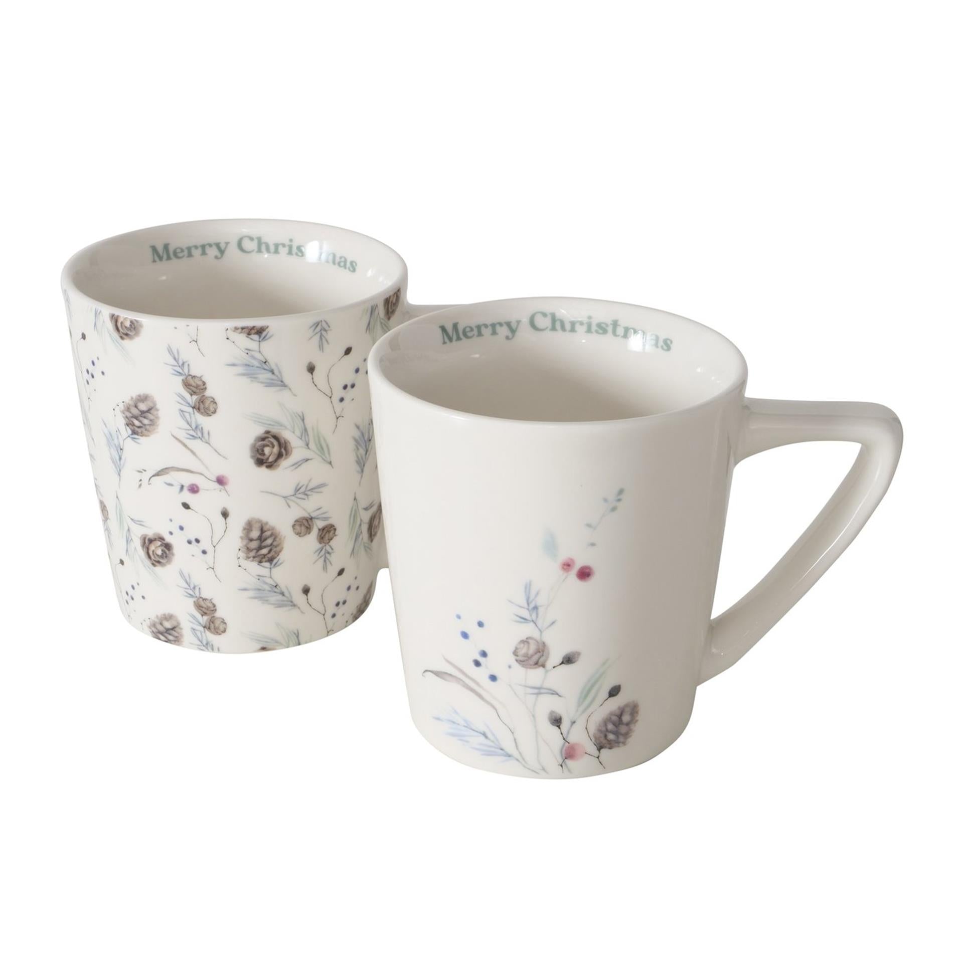 Boltze home tazza in ceramica con pigne 300 ml