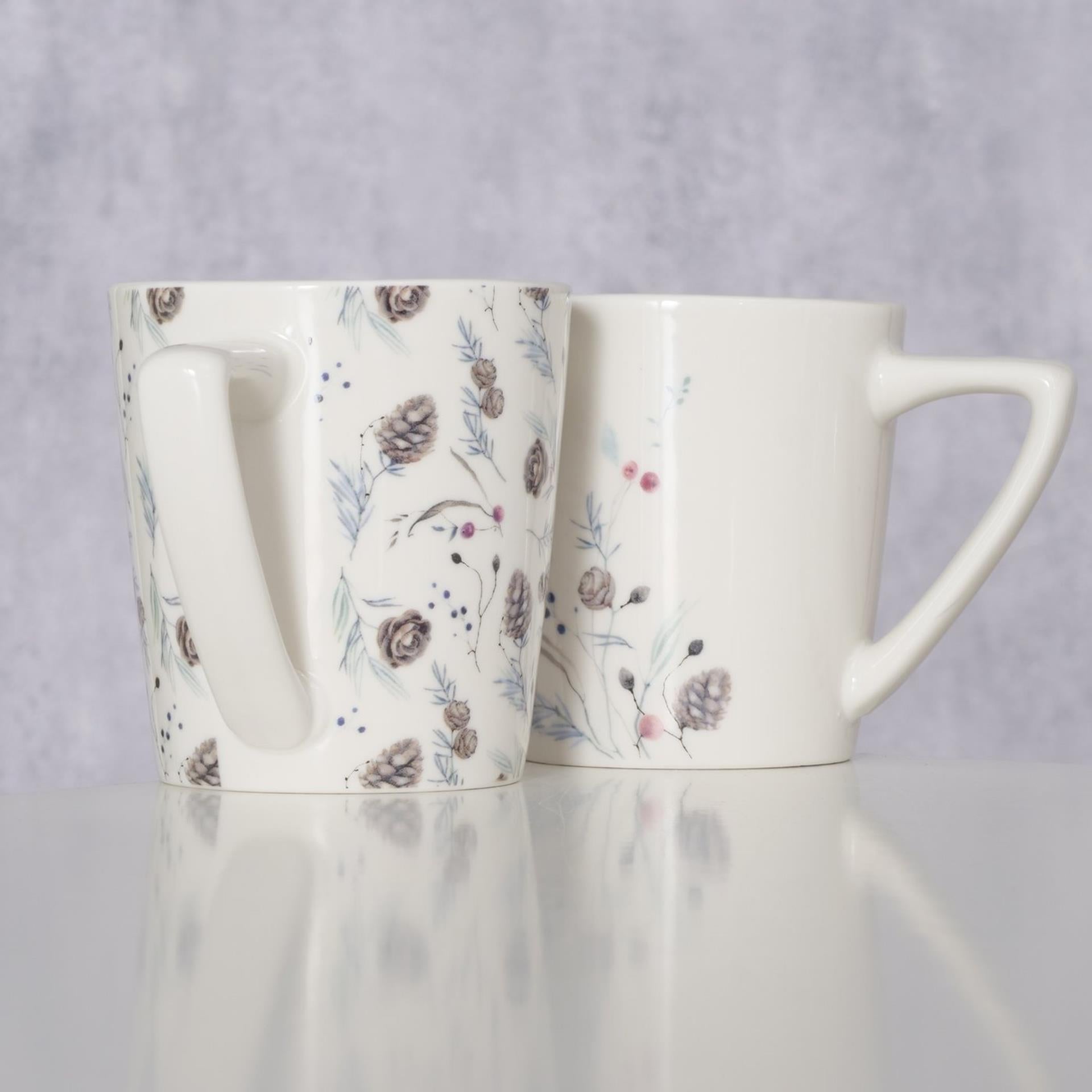 Boltze home tazza in ceramica con pigne 300 ml