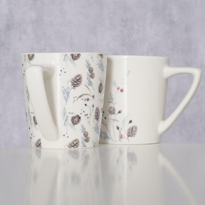Boltze home tazza in ceramica con pigne 300 ml