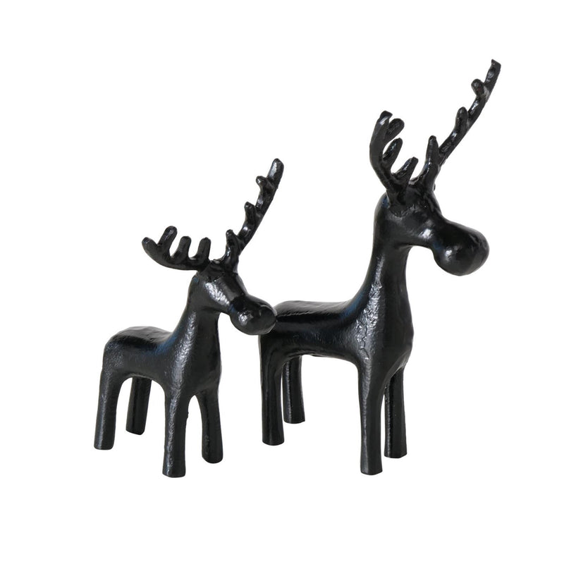 Boltze Home Figura Alce Nero in 2 Pezzi