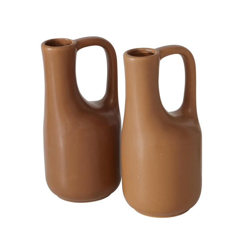 Boltze home vaso pietra marrone h18,2 cm