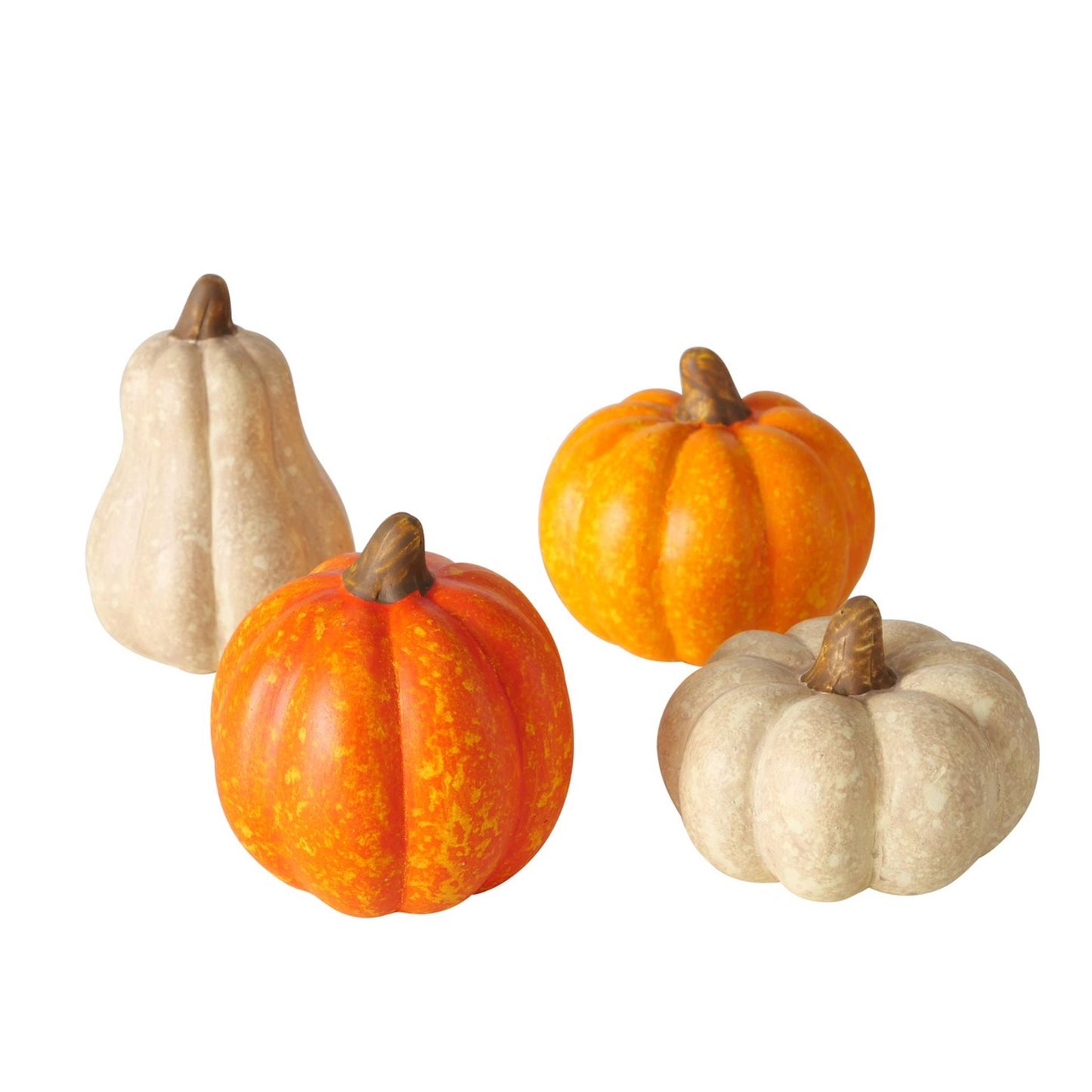 Boltze set di decorazioni per la casa zucca 4 pezzi. h6,5 cm
