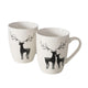 Boltze home cup renna h10,5 cm bianco e nero