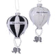 Boltze home kersthanger baloony luchtballon met olifant glas polyhars 16,5xã˜7,5cm