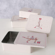 Boltze home storage tin Christmas cat 12x9x4cm - afbeelding 2