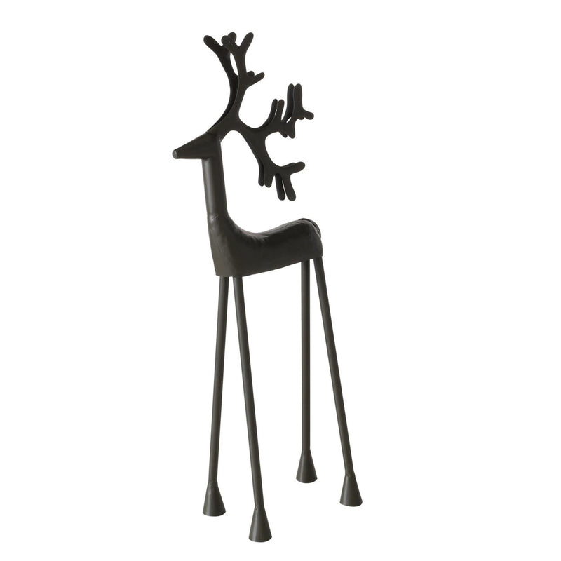 Boltze home statua cervo metallo nero h55,5 cm
