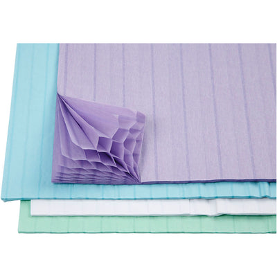 Carta alveolare Creativ company, foglio 28x17,8 cm, azzurro, verde, viola, bianco, 4x2 fogli 1 scatola