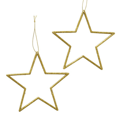 Boltze home Ciondolo natalizio stella 2 parti oro 12 cm