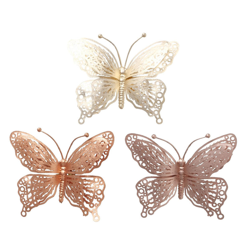 Farfalla domestica Boltze su clip 15x4 cm