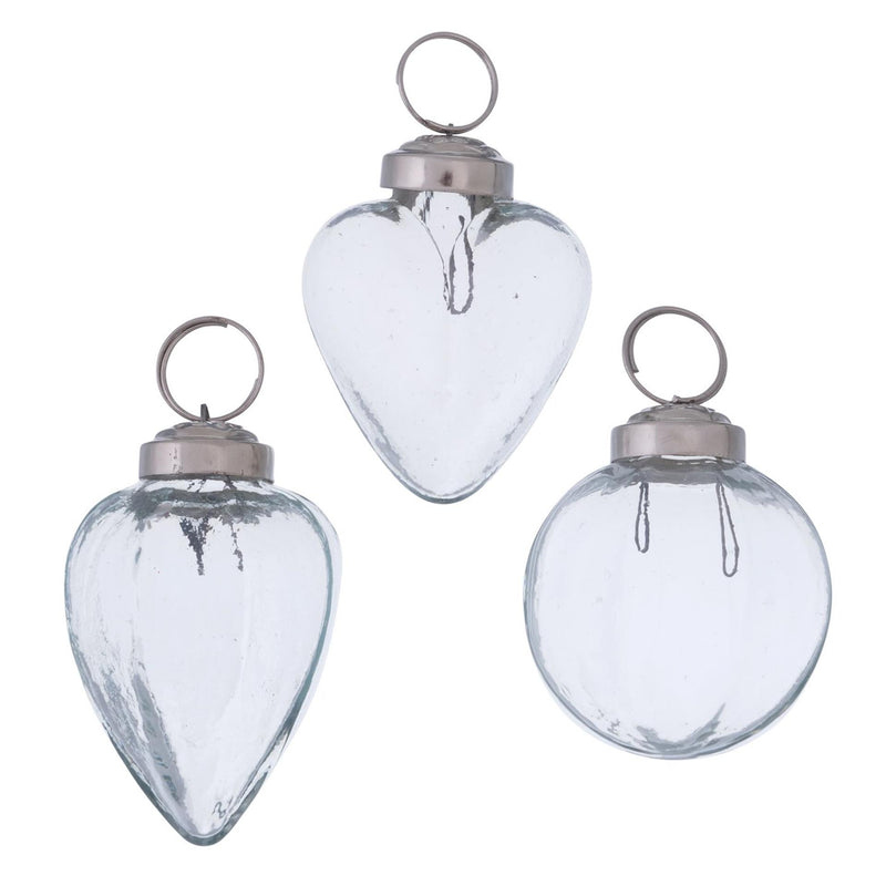 Boltze home Ciondolo natalizio piccolo in vetro h7xø5cm