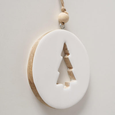 Boltze home colgante natali madera de mango l10x1cm