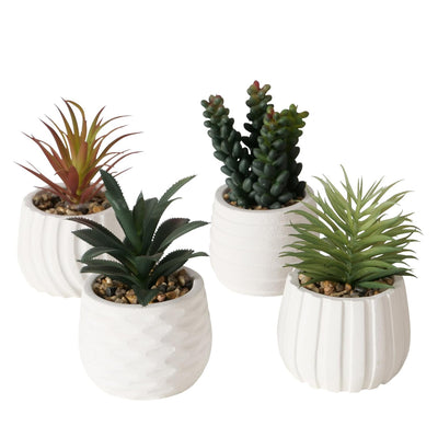 Planta artificial Boltze home en maceta blanca h14cm