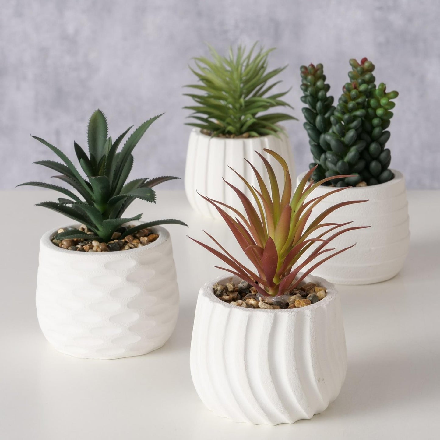 Pianta artificiale Boltze Home in vaso bianco h14cm