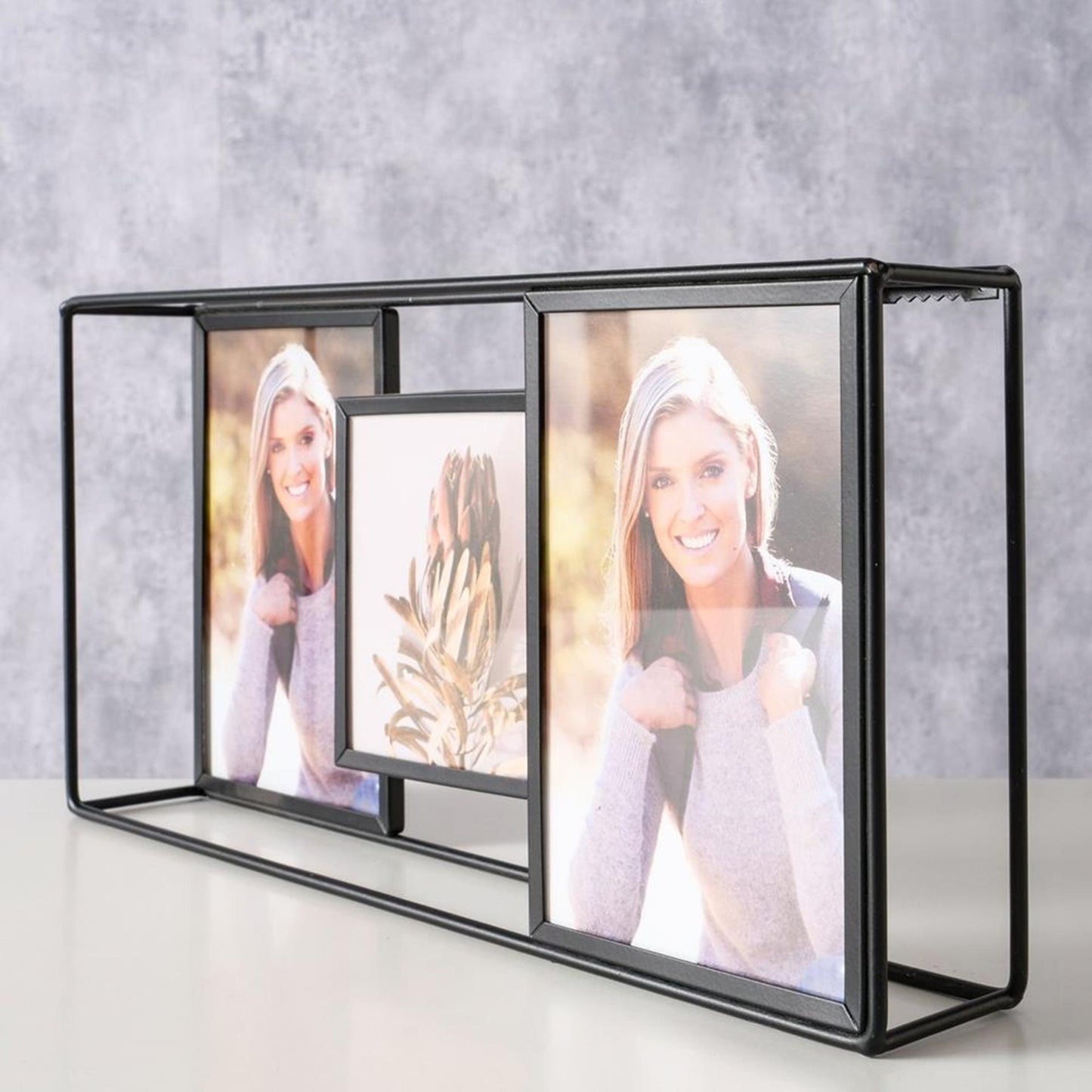 Boltze cornice per foto home collage nera h16cm